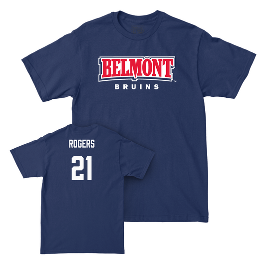 Belmont Men's Basketball Navy Belmont Tee - Brigham Rogers Small
