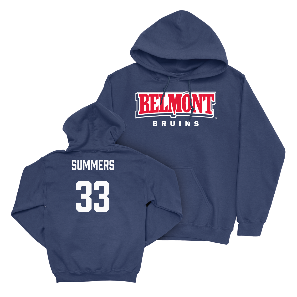 Belmont Softball Navy Belmont Hoodie Small / Emma Summers | #33