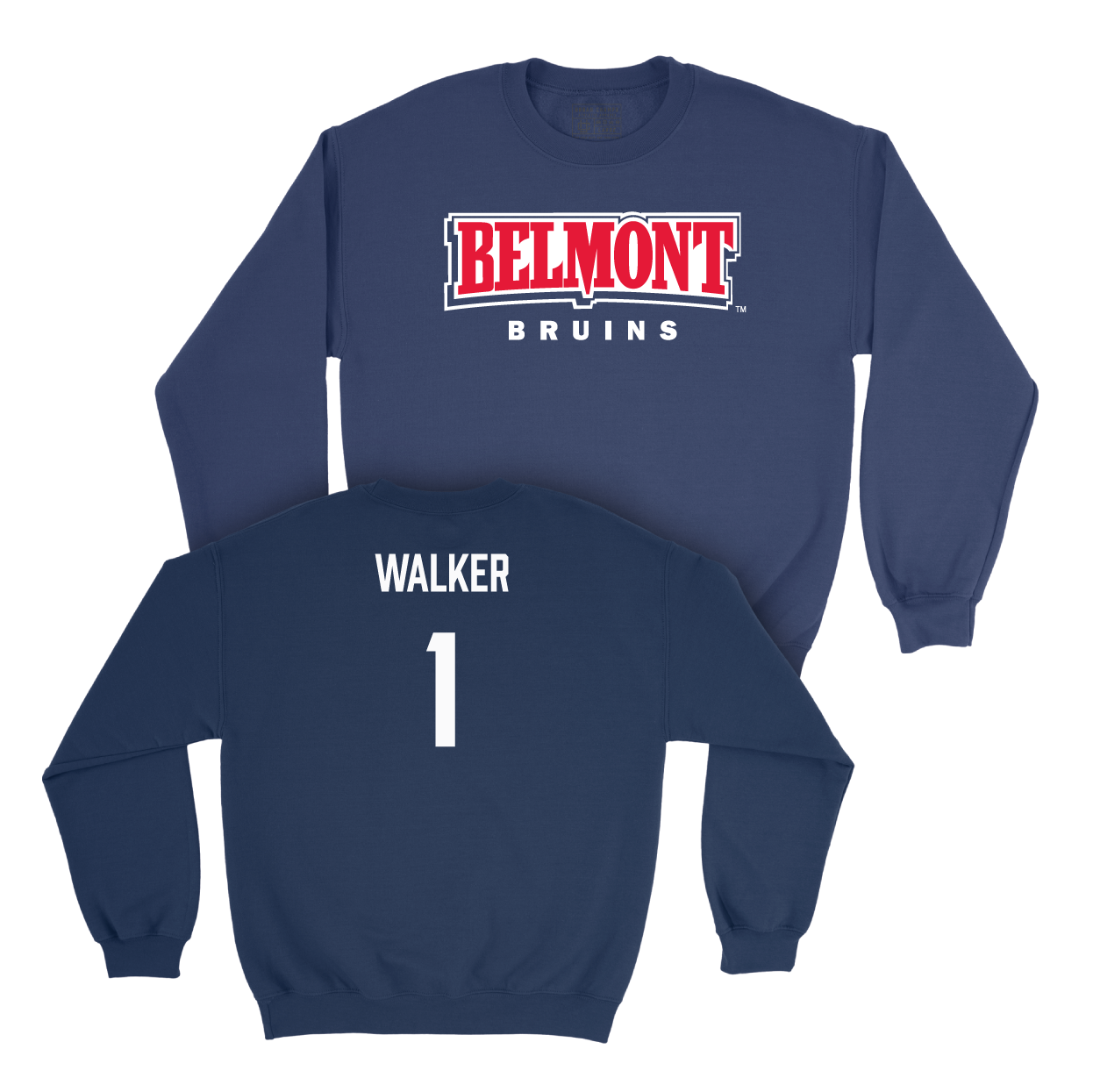 Belmont Men's Basketball Navy Belmont Crew Small / Isaiah Walker | #1