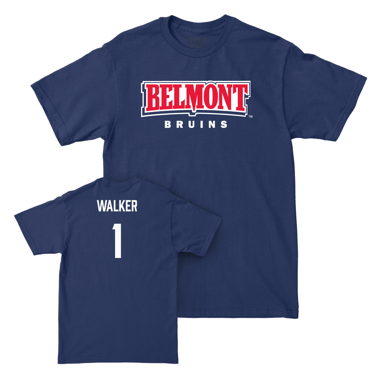 Belmont Men's Basketball Navy Belmont Tee Small / Isaiah Walker | #1