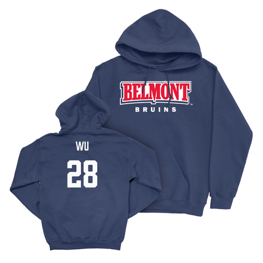 Belmont Baseball Navy Belmont Hoodie - Kaden Wu Small