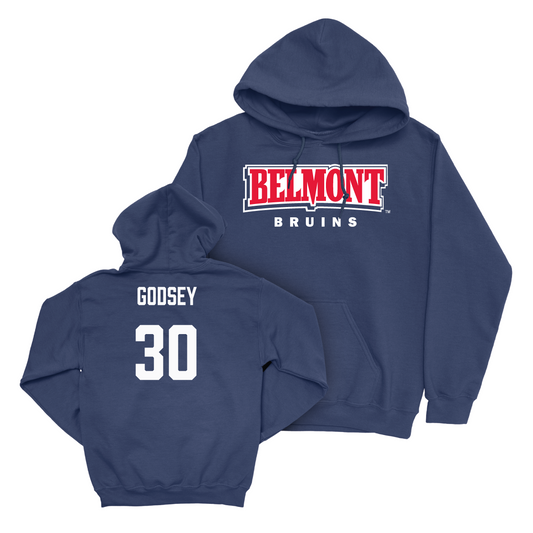 Belmont Baseball Navy Belmont Hoodie - Landon Godsey Small