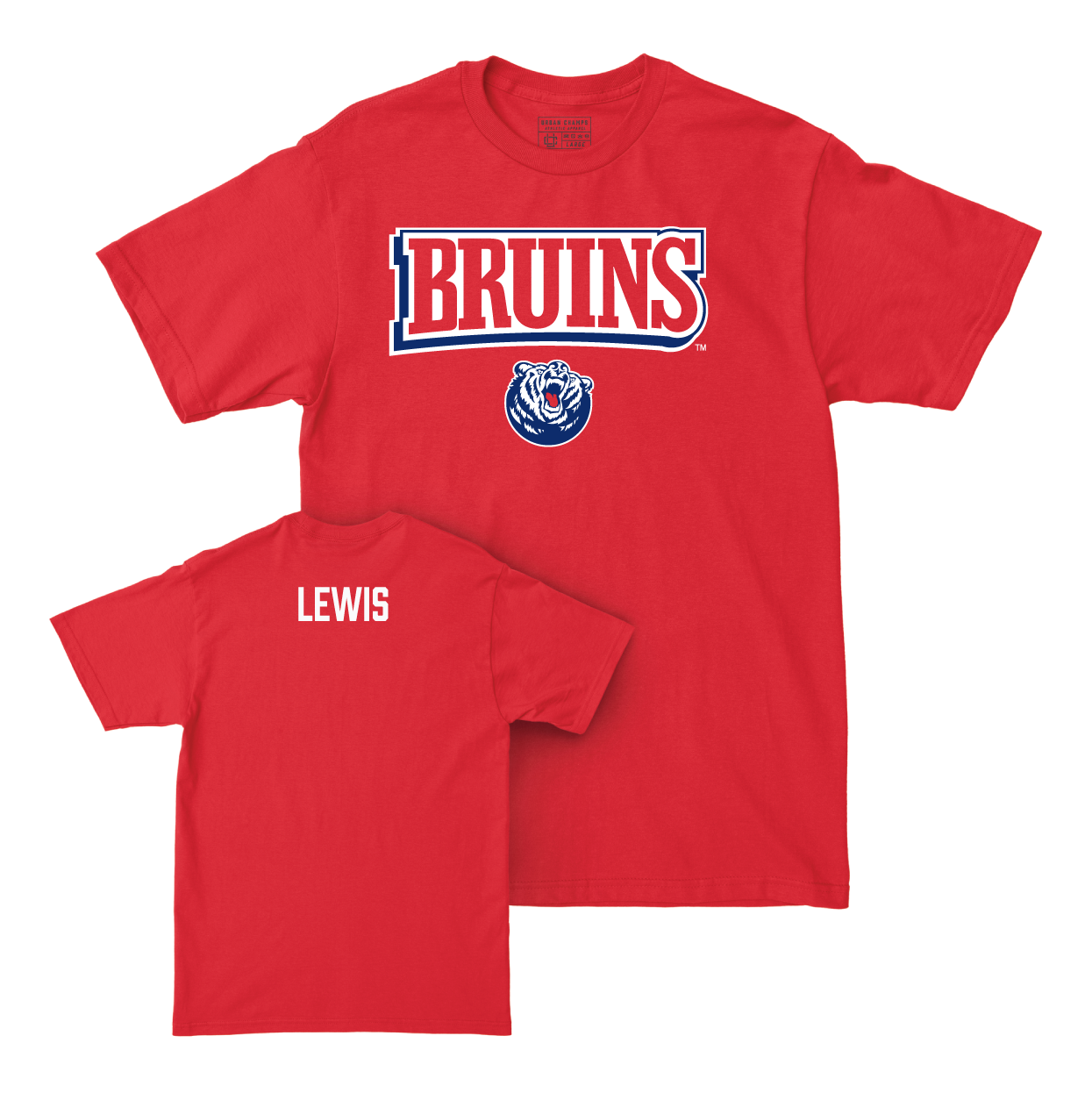 Belmont Track and Field Red Bruins Tee Small / Morgan Lewis