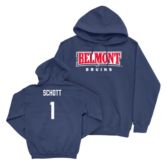 Belmont Men's Soccer Navy Belmont Hoodie Small / Patrick Schott | #1