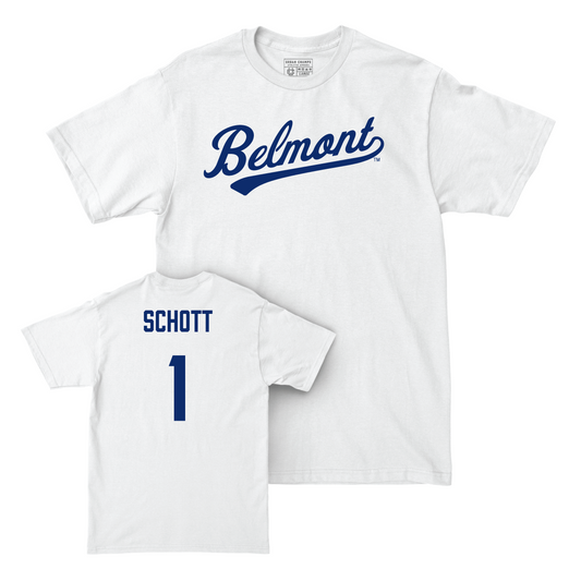 Belmont Men's Soccer White Script Comfort Colors Tee Small / Patrick Schott | #1