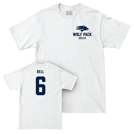 Nevada Women's Soccer White Logo Comfort Colors Tee  - Cassidy Bell