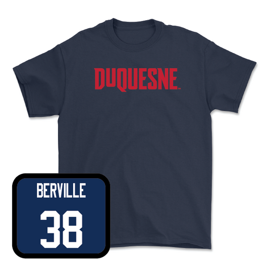 Duquesne Men's Soccer Navy Duquesne Tee - Hugo Berville