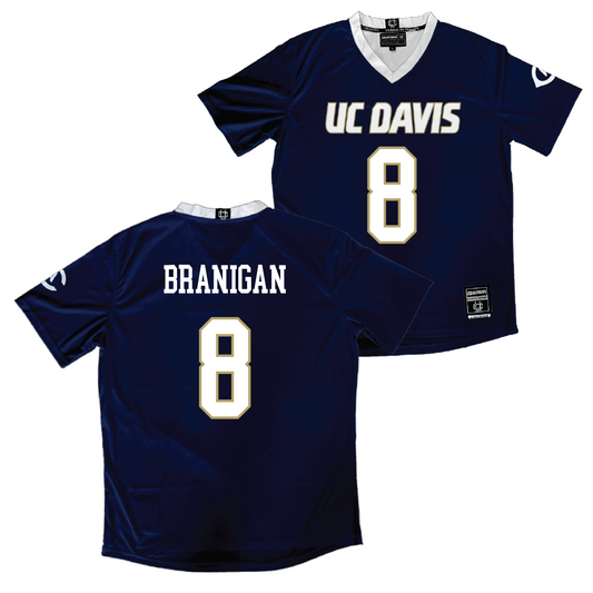 UC Davis Women's Navy Soccer Jersey - Molly Branigan | #8