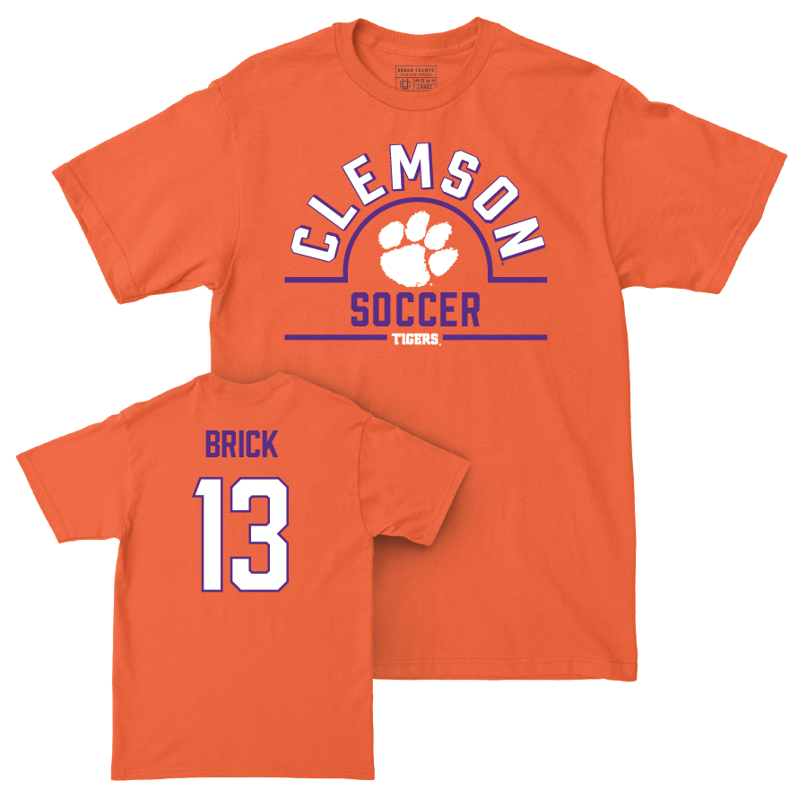 Clemson Men's Soccer Orange Arch Tee  - Mathieu Brick