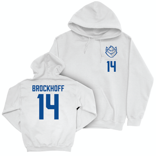 Saint Louis Men's Basketball White Logo Hoodie  - Kilian Brockhoff