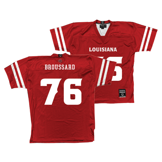 Louisiana Football Red Jersey - Matthew Broussard | #76