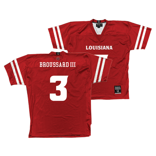Louisiana Football Red Jersey - Harvey Broussard lll | #3
