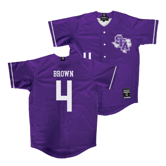 SFA Baseball Purple Jersey - Nolan Brown | #4