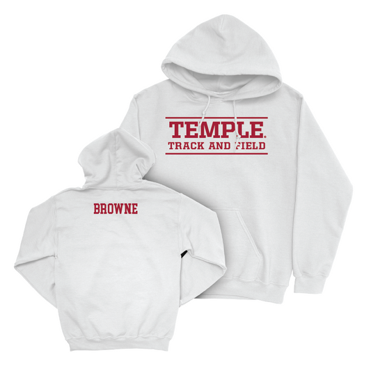 Temple Women's Track & Field White Classic Hoodie  - Nya Browne