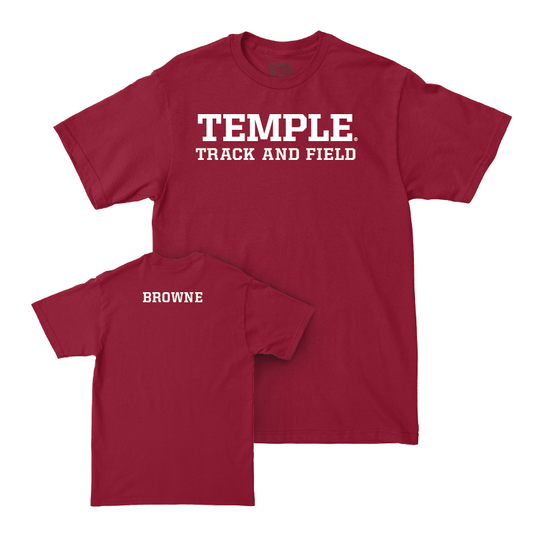 Temple Women's Track & Field Cherry Staple Tee  - Nya Browne