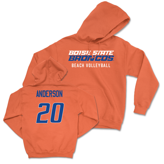 Boise State Women's Beach Volleyball Orange Staple Hoodie - Ava Anderson Youth Small