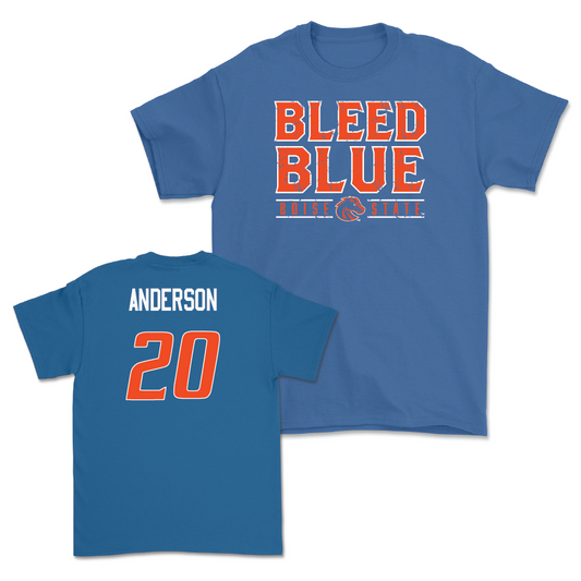 Boise State Women's Beach Volleyball Blue "Bleed Blue" Tee - Ava Anderson Youth Small