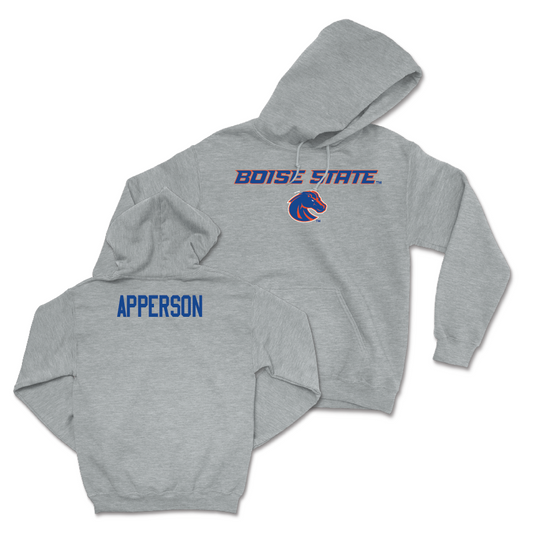 Boise State Men's Cross Country Sport Grey Classic Hoodie - Austen Apperson Youth Small