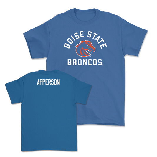 Boise State Men's Cross Country Blue Arch Tee - Austen Apperson Youth Small