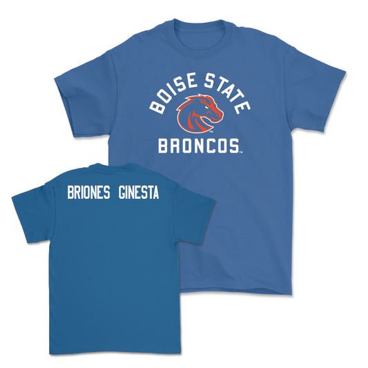 Boise State Women's Tennis Blue Arch Tee - Ariadna Briones Ginesta Youth Small