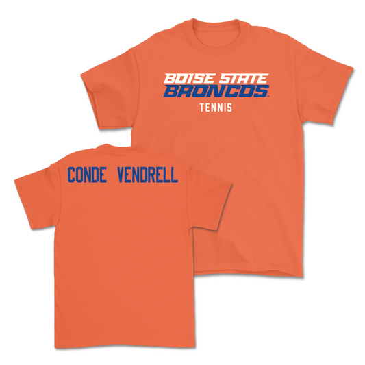 Boise State Women's Tennis Orange Staple Tee - Ana Conde Vendrell Youth Small