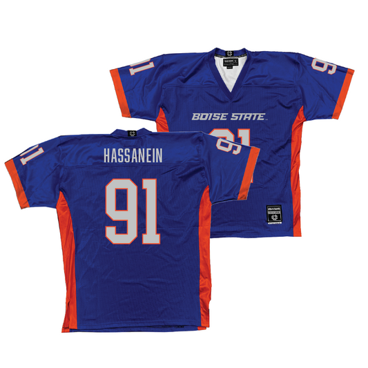 Boise State Football Blue Jerseys Jersey - Ahmed Hassanein | #91 Youth Small