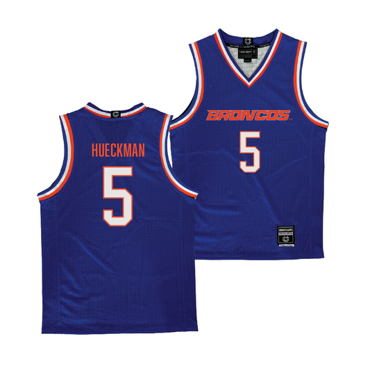 Boise State Women's Basketball Blue Jersey - Allie Hueckman | #5 Youth Small