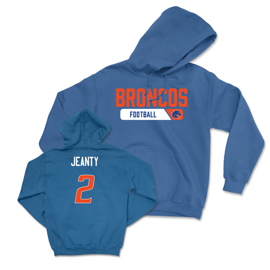 Boise State Football Blue Sideline Hoodie - Ashton Jeanty Youth Small