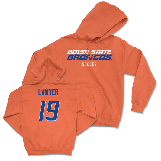 Boise State Women's Soccer Orange Staple Hoodie - Asia Lawyer Youth Small