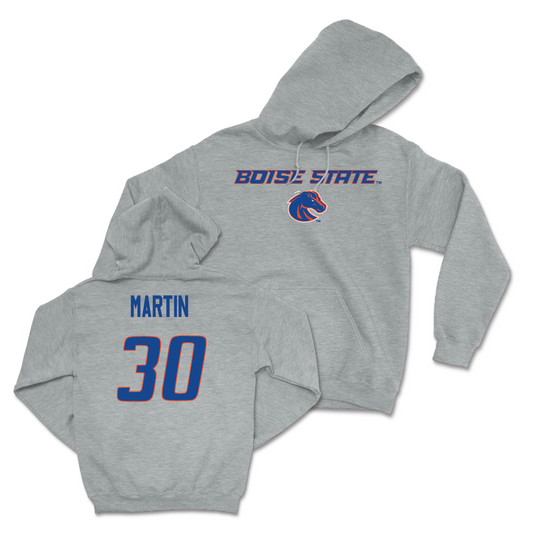 Boise State Men's Basketball Sport Grey Classic Hoodie - Alex Martin Youth Small