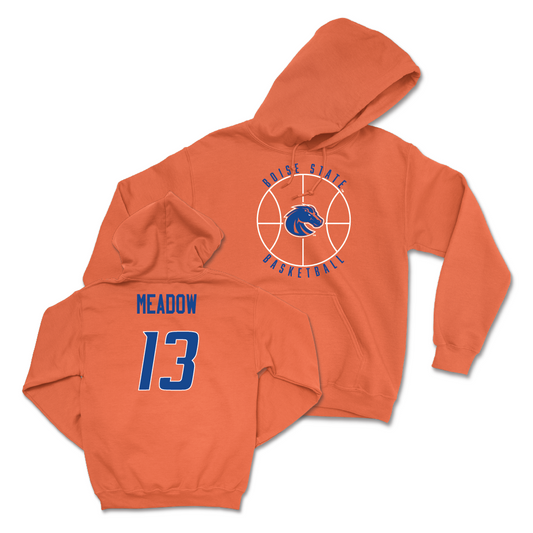 Boise State Men's Basketball Orange Hardwood Hoodie - Andrew Meadow Youth Small