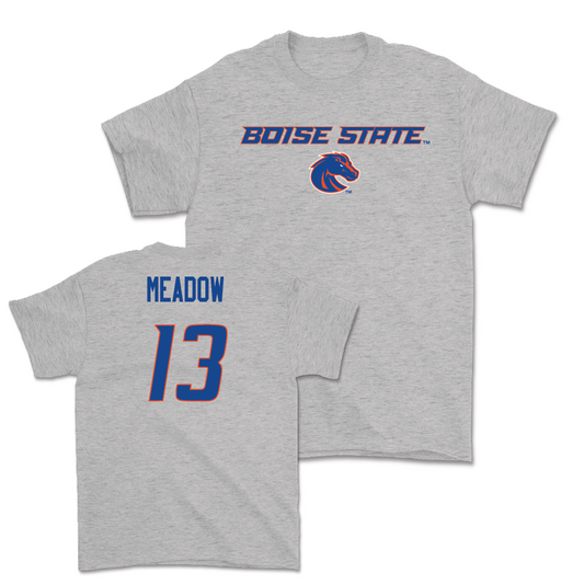Boise State Men's Basketball Sport Grey Classic Tee - Andrew Meadow Youth Small