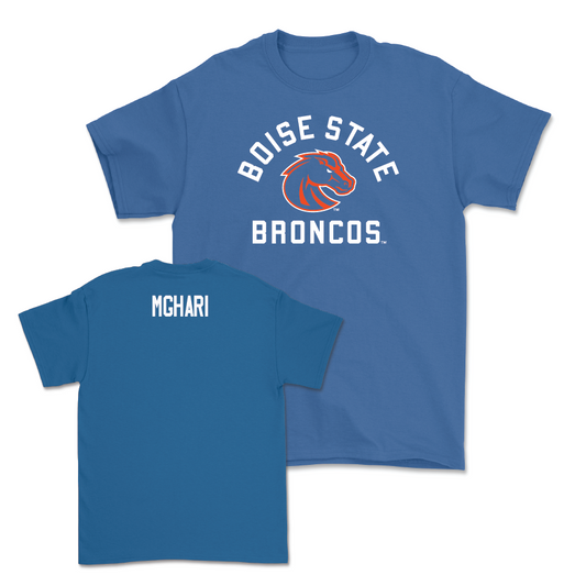Boise State Women's Track & Field Blue Arch Tee - Anass Mghari Youth Small