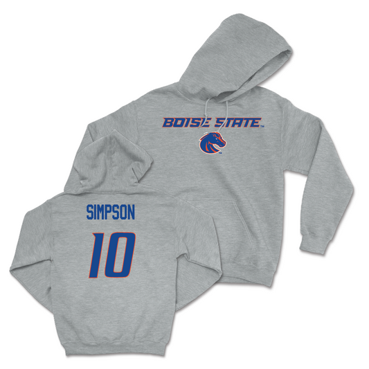 Boise State Football Sport Grey Classic Hoodie - Andrew Simpson Youth Small