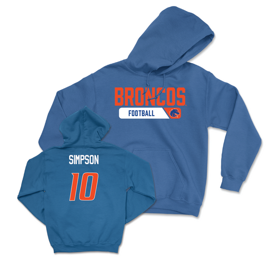 Boise State Football Blue Sideline Hoodie - Andrew Simpson Youth Small