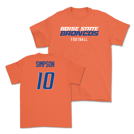 Boise State Football Orange Staple Tee - Andrew Simpson Youth Small