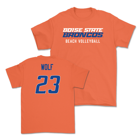 Boise State Women's Beach Volleyball Orange Staple Tee - Abbie Wolf Youth Small