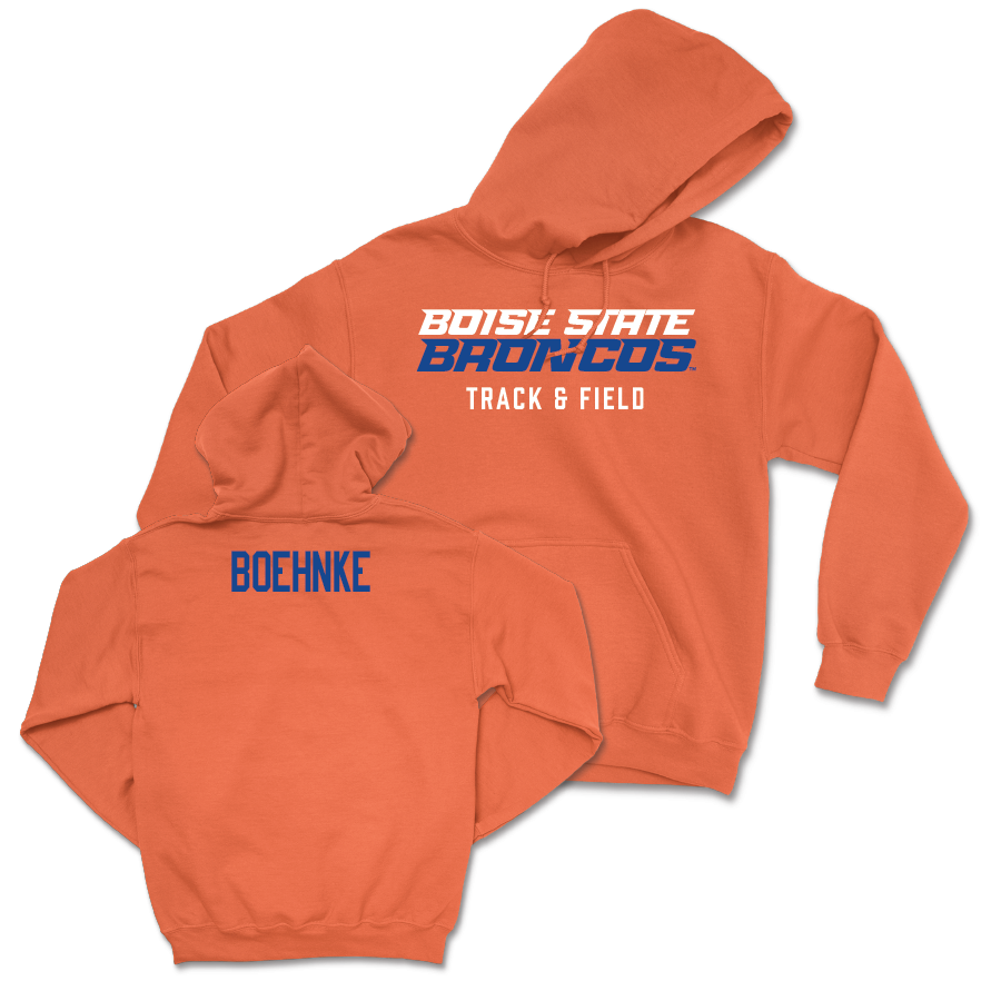 Boise State Women's Track & Field Orange Staple Hoodie - Bianca Boehnke Youth Small