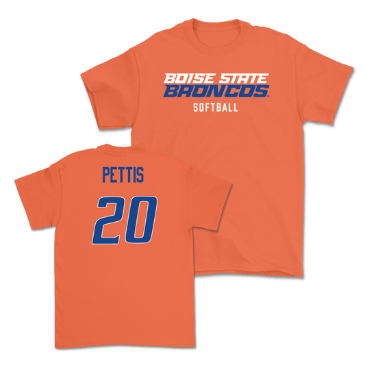 Boise State Softball Orange Staple Tee - Brooklynn Pettis Youth Small