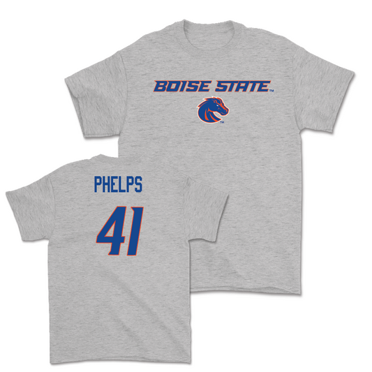 Boise State Football Sport Grey Classic Tee - Boen Phelps Youth Small