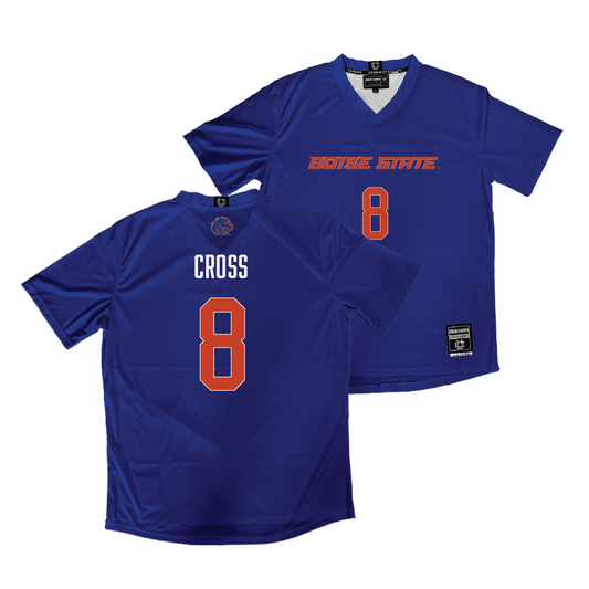 Boise State Women's Soccer Blue Jersey - Carly Cross | #8 Youth Small