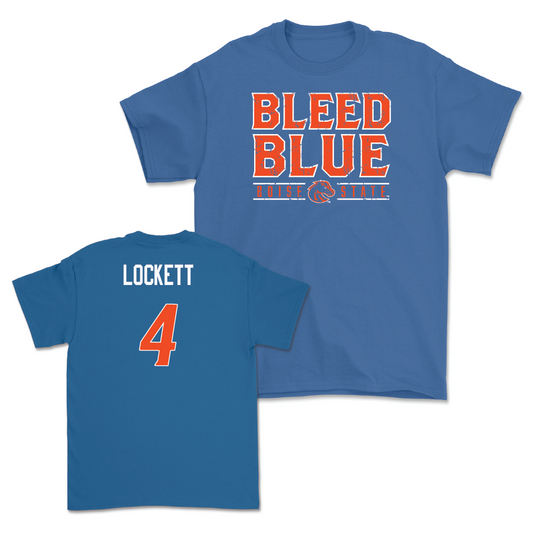 Boise State Men's Basketball Blue "Bleed Blue" Tee - Chris Lockett Youth Small