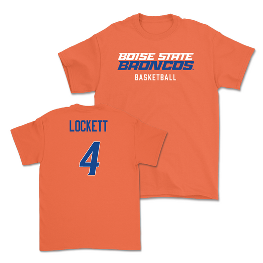 Boise State Men's Basketball Orange Staple Tee - Chris Lockett Youth Small
