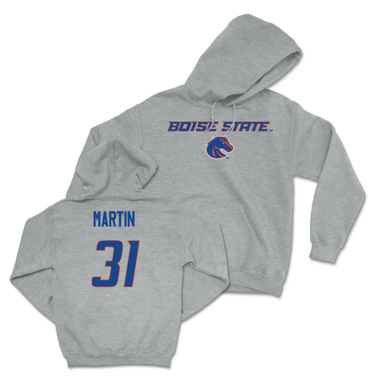 Boise State Men's Basketball Sport Grey Classic Hoodie - Cam Martin Youth Small