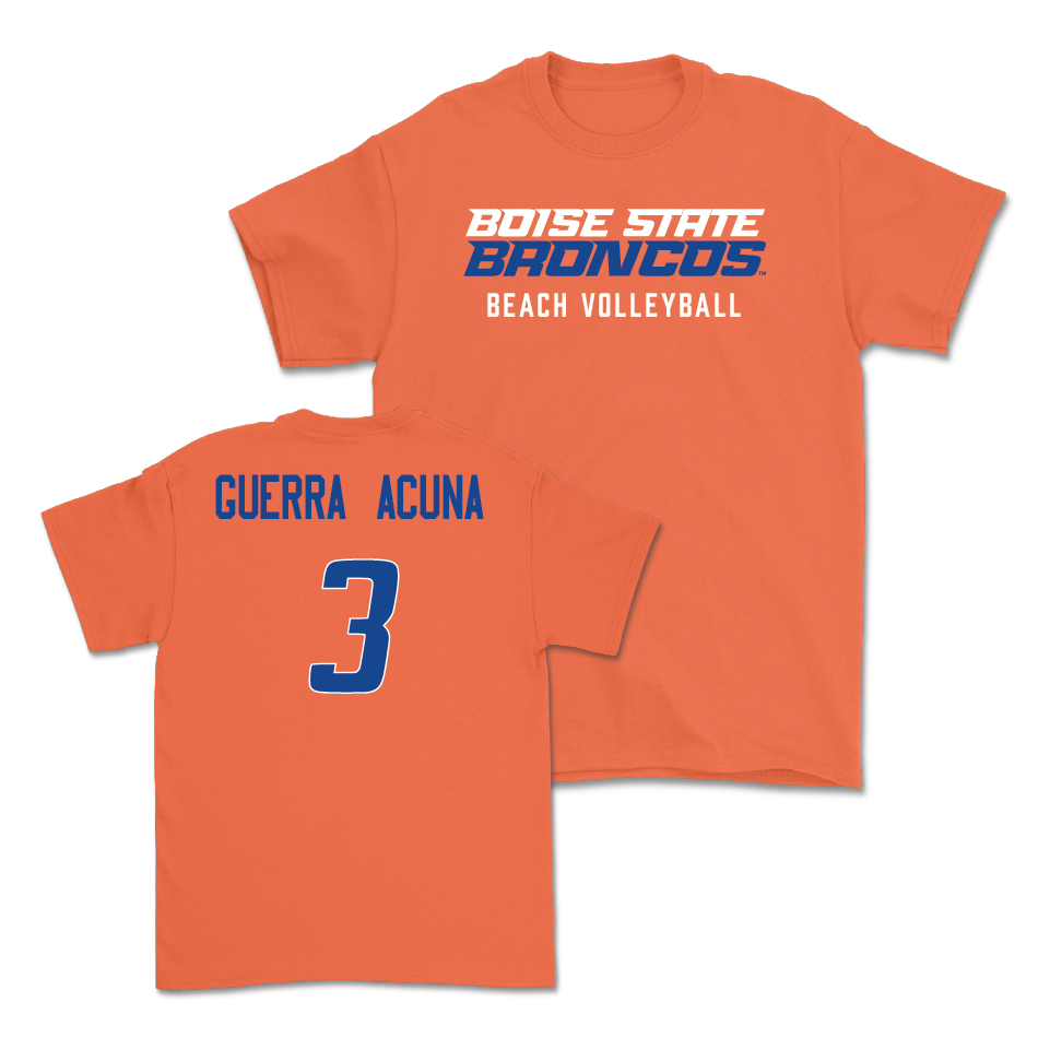 Boise State Women's Beach Volleyball Orange Staple Tee - Emilia Guerra Acuna Youth Small