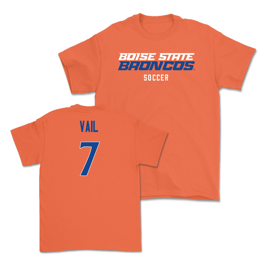 Boise State Women's Soccer Orange Staple Tee - Evva Vail Youth Small
