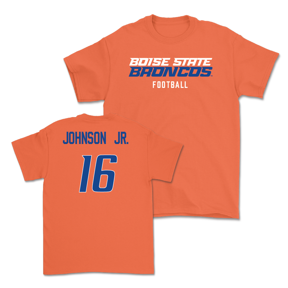 Boise State Football Orange Staple Tee - Franklyn Johnson Jr. Youth Small