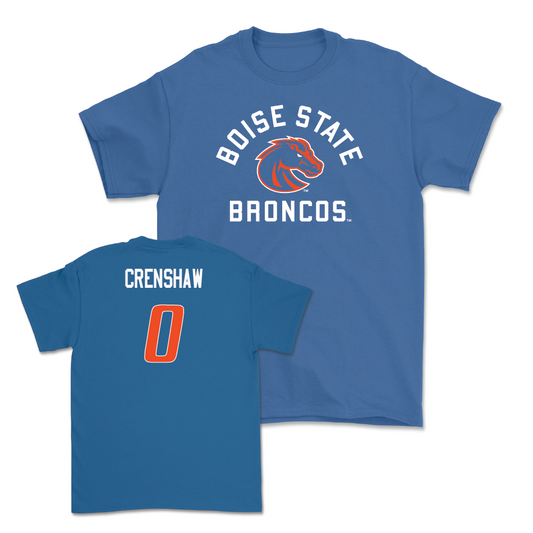 Boise State Women's Soccer Blue Arch Tee - Genevieve Crenshaw Youth Small