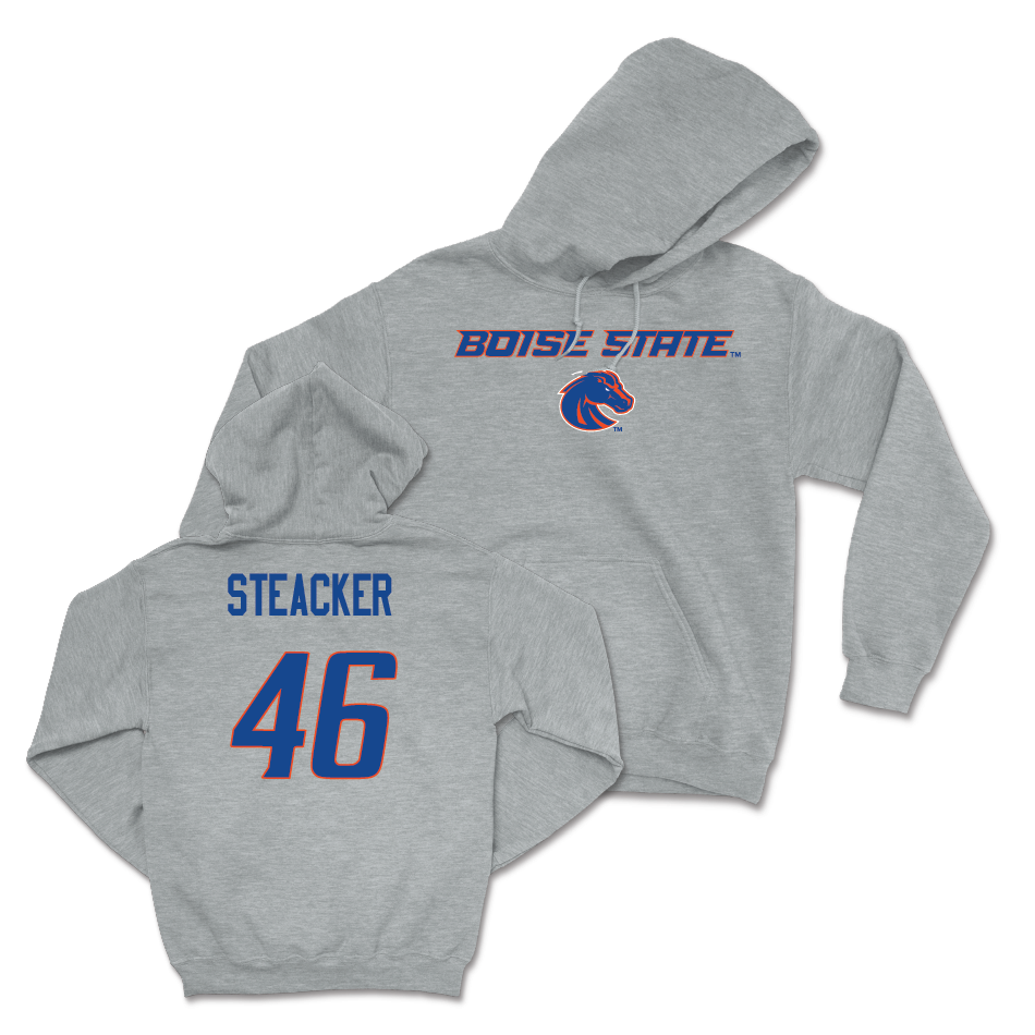 Boise State Football Sport Grey Classic Hoodie - Hunter Steacker Youth Small