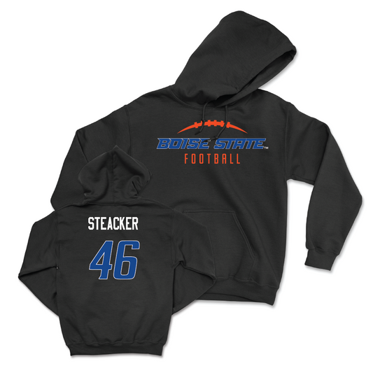 Boise State Football Black Gridiron Hoodie - Hunter Steacker Youth Small